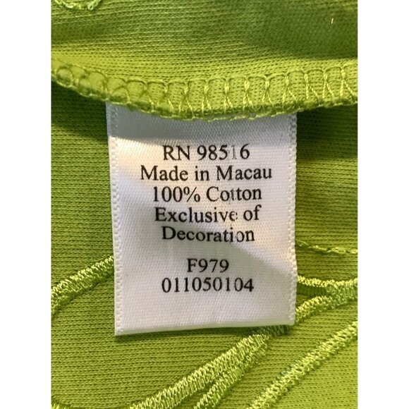 Coldwater Creek Green Women Plus 2X Top Tee Shirt Short Sleeve Embroidery New - Picture 8 of 9